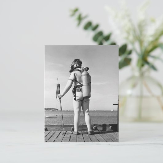 Man dat op papier staat briefkaart (Staand voorkant)