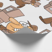 Man dat pakketten levert cadeaupapier