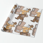 Man dat pakketten levert cadeaupapier (Uitgerold)