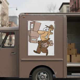 Man dat pakketten levert poster