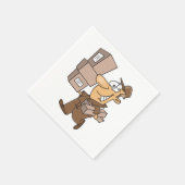 Man dat pakketten Napkins levert Servet (Hoek)