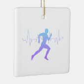 Man dat Runners Silhouette Gradient in werking ste Keramisch Ornament (Rechts)