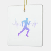 Man dat Runners Silhouette Gradient in werking ste Keramisch Ornament (Links)