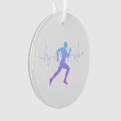 Man dat Runners Silhouette Gradient in werking ste Ornament (voorkant)