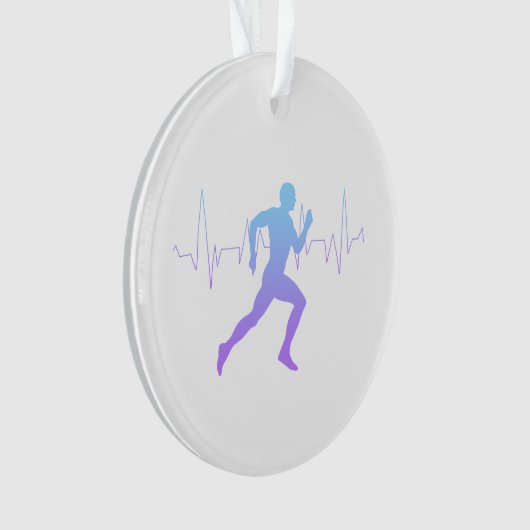 Man dat Runners Silhouette Gradient in werking ste Ornament (voorkant)