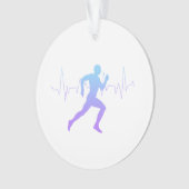 Man dat Runners Silhouette Gradient in werking ste Ornament (voorkant)