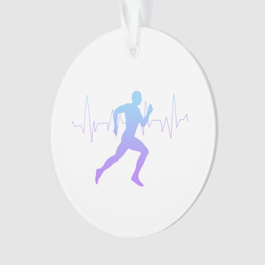 Man dat Runners Silhouette Gradient in werking ste Ornament (voorkant)