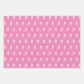 Man dat Runners Silhouette op Roze Achtergrond in  Inpakpapier Vel (Voorkant 3)