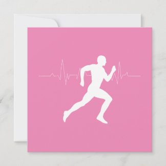 Man dat Runners Silhouette op Roze Achtergrond in  Kaart