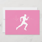 Man dat Runners Silhouette op Roze Achtergrond in  Kaart (Voorkant)