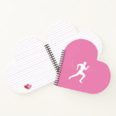 Man dat Runners Silhouette op Roze Achtergrond in Notitieboek (Binnen)