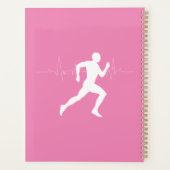 Man dat Runners Silhouette op Roze Achtergrond in  Planner (Achterkant)