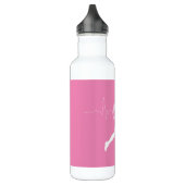 Man dat Runners Silhouette op Roze Achtergrond in Waterfles (Links)