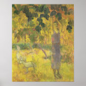 Man dat vruchten plukt van een boom, 1897 poster (Voorkant)