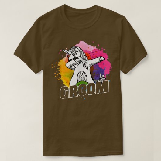 Man DE BRUIDEGOM - Mannen Bachelor Verlovingsfeest T-shirt (Design voorkant)