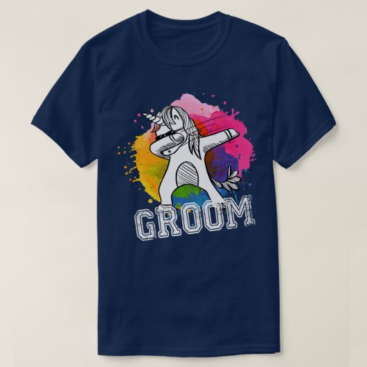 Man DE BRUIDEGOM - Mannen Bachelor Verlovingsfeest T-shirt (Design voorkant)