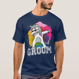 Man DE BRUIDEGOM - Mannen Bachelor Verlovingsfeest T-shirt