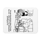 Man De vernis Cartoon wassen. Magneet (Horizontaal)