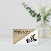 Man Deadlifting gewichten | Geschiktheid Visitekaartje (Staand voorkant)