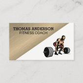 Man Deadlifting gewichten | Geschiktheid Visitekaartje (Voorkant)