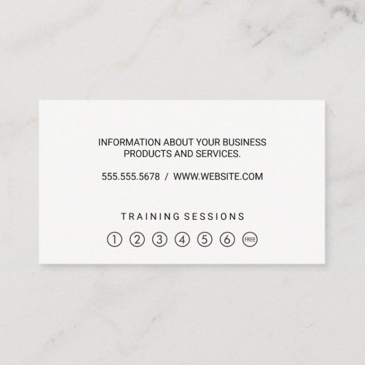 Man-deadtilgewicht | Metalen achtergrond Klantenkaartje (Achterkant)