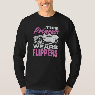 Man Deze Prins Draagt Flippers Duiker Scuba Duiker T-shirt