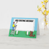 Man die billboard teken Card Kaart (Gele Bloem)