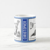 Man die Darts met overmaatse Darts speelt. Koffiemok (Center)