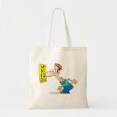 Man die een Canvas tas van de ooggrafiek leest (Voorkant)