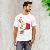 Man die een doos bekijkt t-shirt