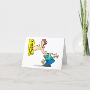 Man die een oogdiagram leest bedankkaart