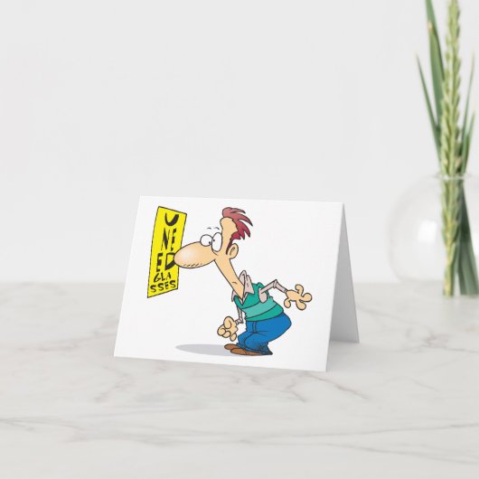 Man die een oogdiagram leest bedankkaart (Voorkant)