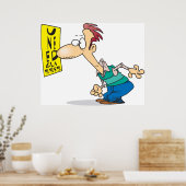 Man die een oogdiagram leest poster (Keuken)