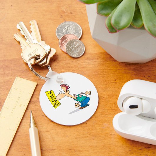 Man die een oogdiagram leest sleutelhanger