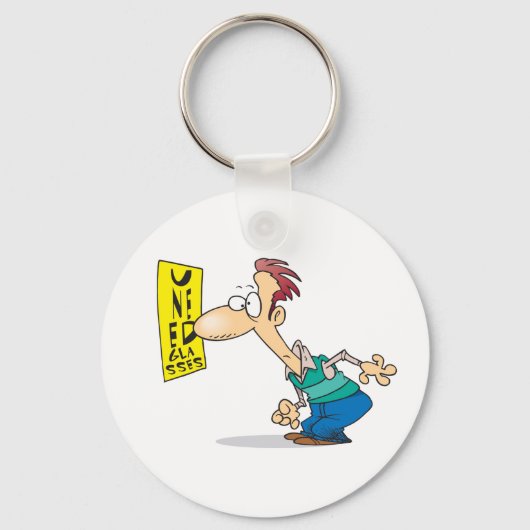 Man die een oogdiagram leest sleutelhanger (Voorkant)