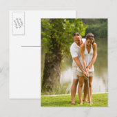 Man die golfsport helpt briefkaart (Voorkant / Achterkant)