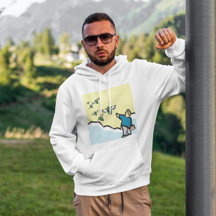 Man die met vleugels naar geld wijst hoodie