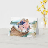 Man die met zijn vriendin vissen kaart (Gele Bloem)