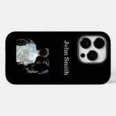 Man die paard houdt, donkercel telefoontas Case-Mate iPhone case (Achterkant (horizontaal))