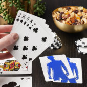 Man die poseert speelkaarten (Insitu)