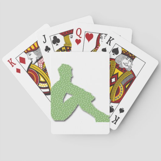 Man die poseert speelkaarten (Achterkant)