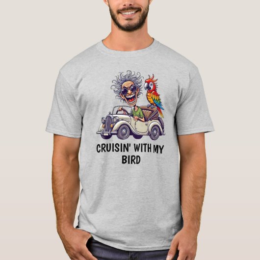 Man die rijdt t-shirt (Voorkant)