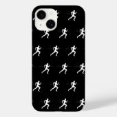 Man die Runners Silhouette HeartBeat Lijn in werki Case-Mate iPhone Case (Achterkant)