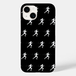 Man die Runners Silhouette HeartBeat Lijn in werki Case-Mate iPhone 14 Hoesje