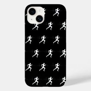 Man die Runners Silhouette HeartBeat Lijn in werki Case-Mate iPhone 14 Hoesje
