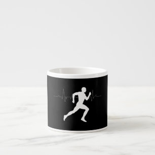 Man die Runners Silhouette HeartBeat Lijn in werki Espresso Kop