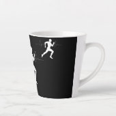 Man die Runners Silhouette HeartBeat Lijn in werki Latte Mok (Rechts)