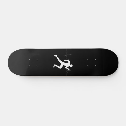 Man die Runners Silhouette HeartBeat Lijn in werki Persoonlijk Skateboard (Horizontaal)