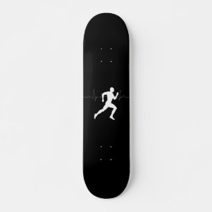 Man die Runners Silhouette HeartBeat Lijn in werki Persoonlijk Skateboard