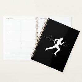 Man die Runners Silhouette HeartBeat Lijn in werki Planner